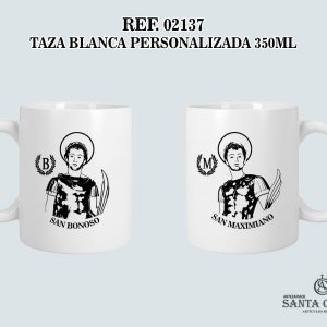 REF. 02137 - TAZA BLANCA PERSONALIZADA 350ML
