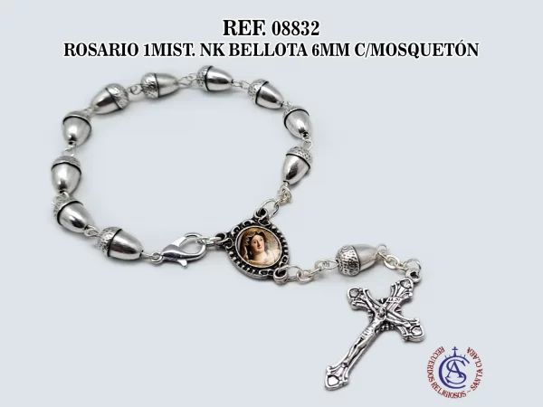 REF. 08832 - ROSARIO 1MIST. NK BELLOTA 6MM CIERRE MOSQUETÓN