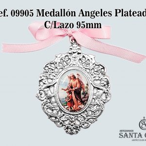 REF. 09905 - MEDALLÓN ANGELES NK 69x78MM 1C C/LAZO
