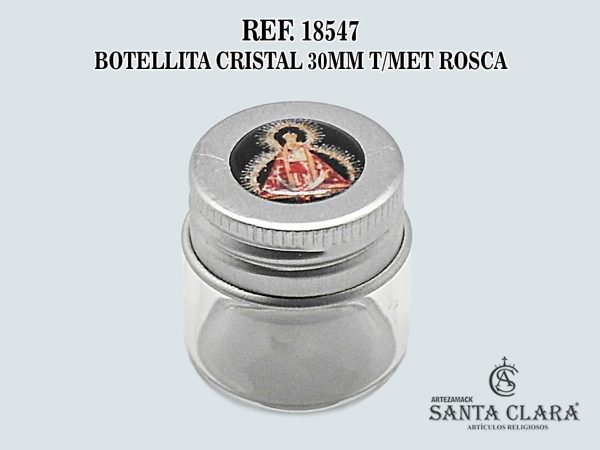 REF. 18547 - BOTELLITA CRISTAL 30MM T/MET ROSCA