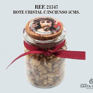 REF. 21347 - BOTE CRISTAL CON INCIENSO 5CMS.