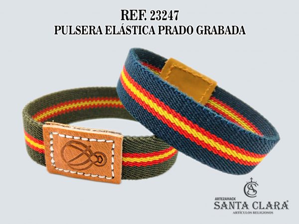 REF. 23247 - PULSERA ELÁSTICA PRADO GRABADA