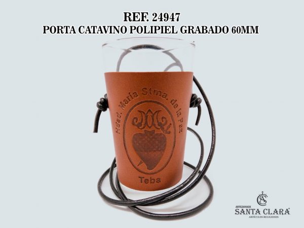 REF. 24947 - PORTA CATAVINO POLIPIEL GRABADO 60MM