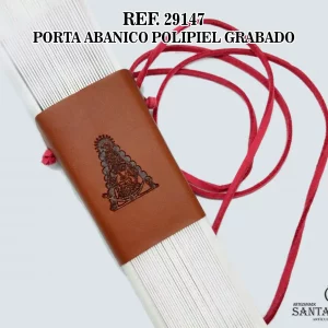 REF. 29147 - PORTA ABANICO POLIPIEL GRABADO