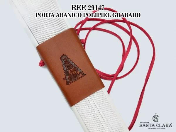 REF. 29147 - PORTA ABANICO POLIPIEL GRABADO