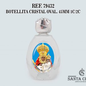 REF. 79432 - BOTELLITA CRISTAL OVAL. 45MM 1C-2C