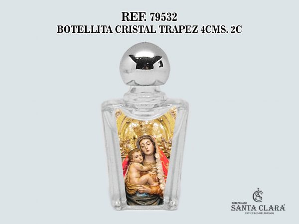 REF. 79532 - BOTELLITA CRISTAL TRAPEZ 4CMS. 2C