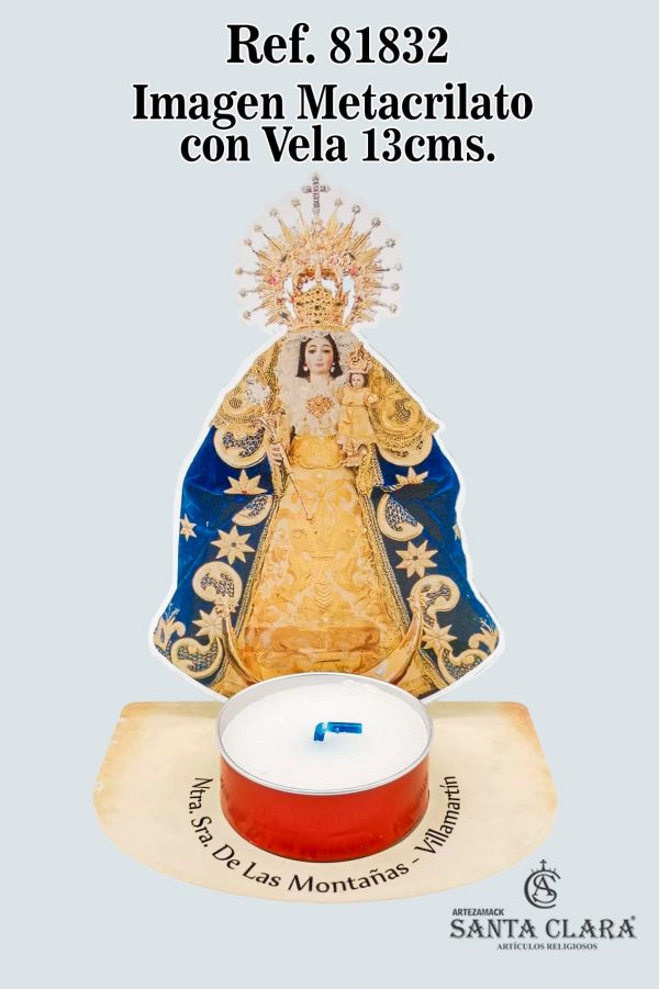 REF. 81832 - IMAGEN METACRILATO CON VELA 13CMS.