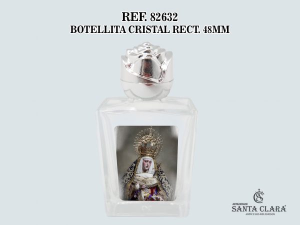 REF. 82632 - BOTELLITA CRISTAL RECT. 48MM