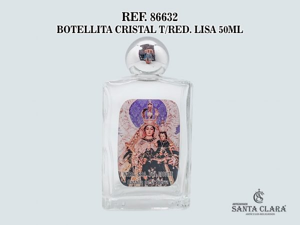 REF. 86632 - BOTELLITA CRISTAL TAPA RED. LISA 50ML