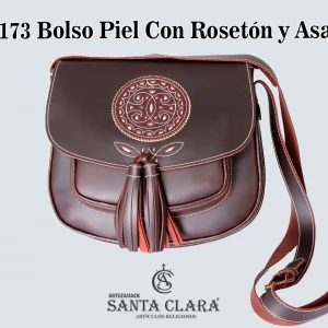 REF. 03173 - BOLSO PIEL ASA LARGA C/ROSETÓN