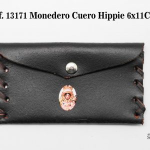 REF. 13171 - MONEDERO CUERO HIPPIE 6x11CMS