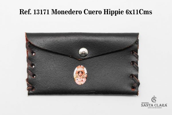 REF. 13171 - MONEDERO CUERO HIPPIE 6x11CMS