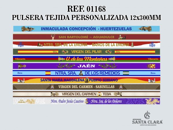 REF. 01168 - PULSERA TEJIDA PERSONALIZADA 12x300MM
