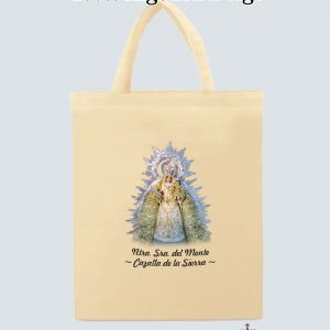 REF. 02337 - BOLSA ASAS CORTAS 100% ALGODÓN BEIGE 38x40CMS