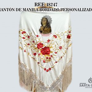 REF. 48247 - MANTÓN DE MANILA BORDADO PERSONALIZADO