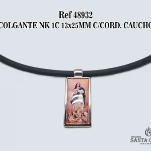 48932 COLGANTE NK 1C 13x25MM CON CORD. CAUCHO