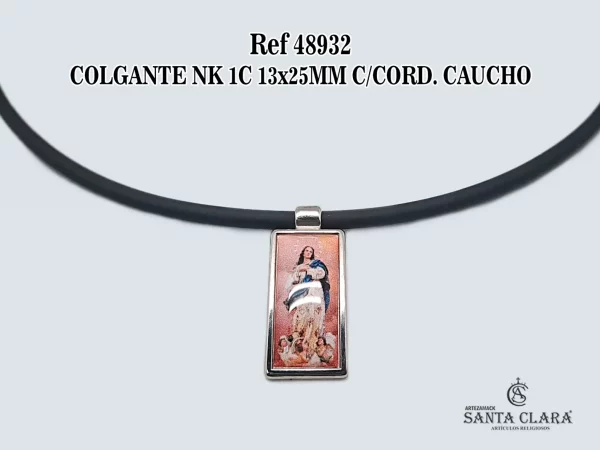 48932 COLGANTE NK 1C 13x25MM CON CORD. CAUCHO