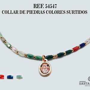 54547 COLLAR DE PIEDRAS COLORES SURTIDOS