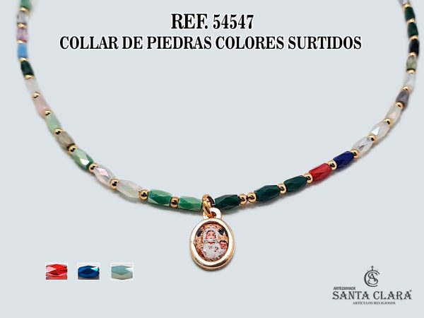 54547 COLLAR DE PIEDRAS COLORES SURTIDOS